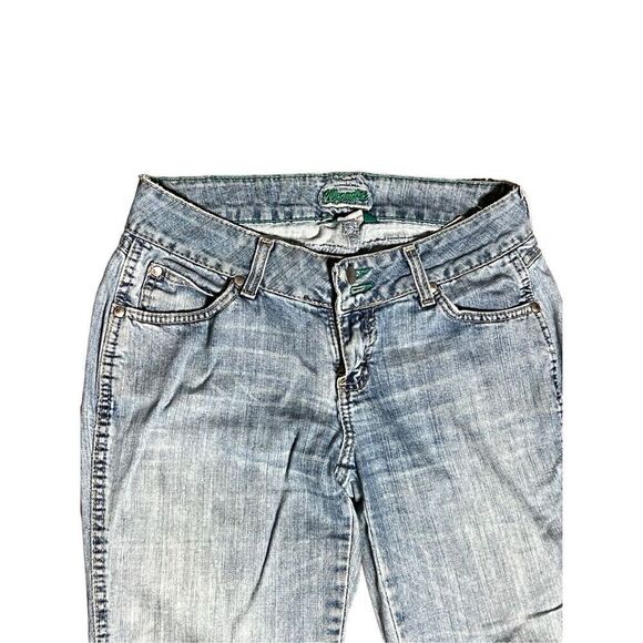 Wrangler Premium Patch Summer Weight Low Rise Jeans Size 3/4 - Picture 2 of 5